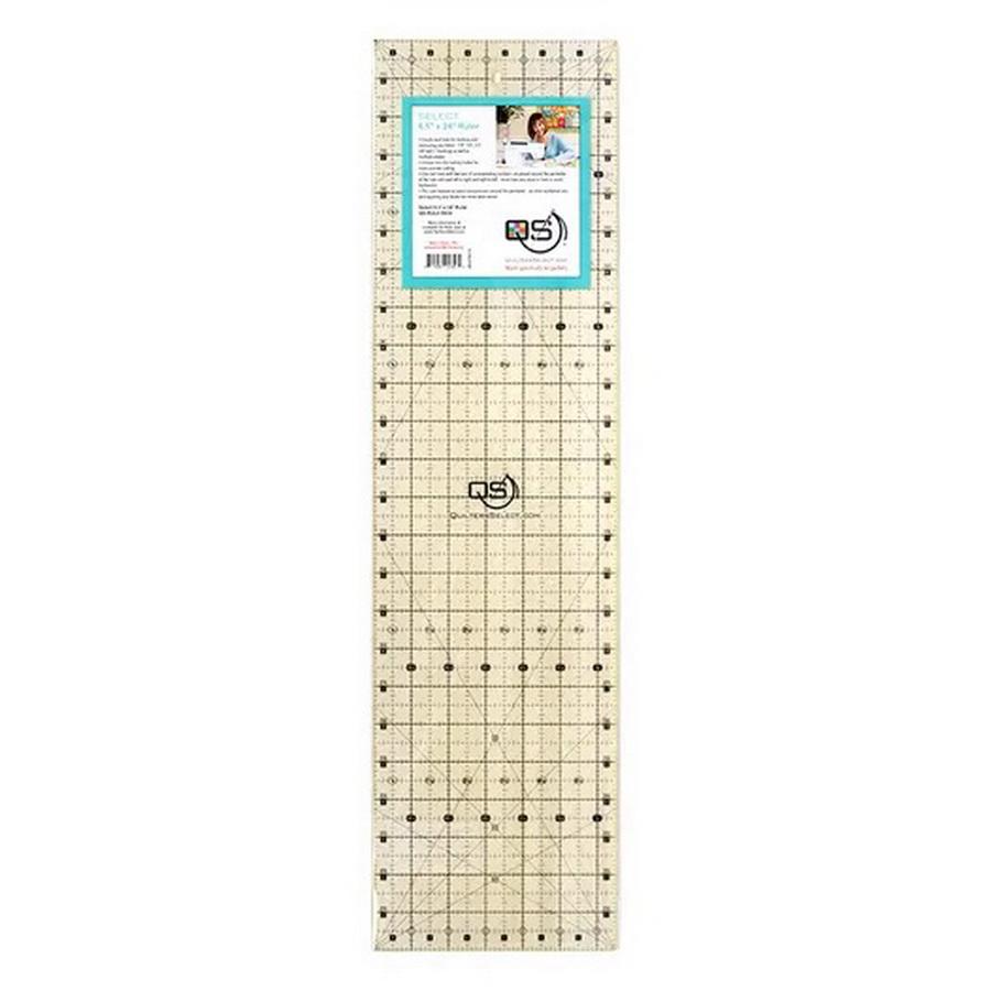 Quilters Select 6.5in x 24in Non - Slip Ruler (QS - RUL6.5X24) - Sewingmachinesplus.com