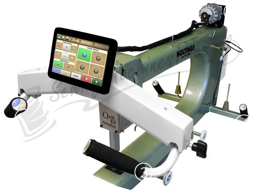 Perfect Stitch Regulator for Nolting long-arm quilting machines by Quilt-EZ with tablet display
