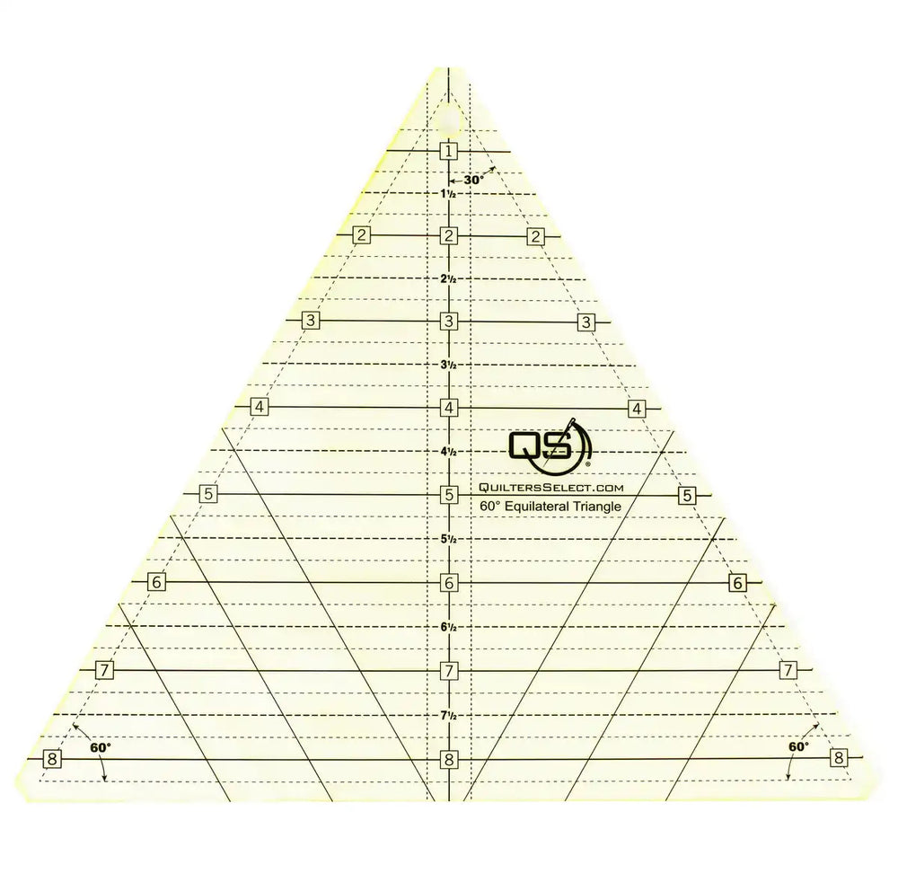 QS 60 DEGREE TRIANGLE 8.5" RULER