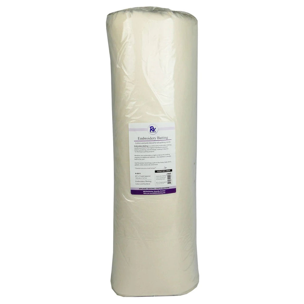 RNK Embroidery Batting 60" x 15 Yard Roll - Sewingmachinesplus.com