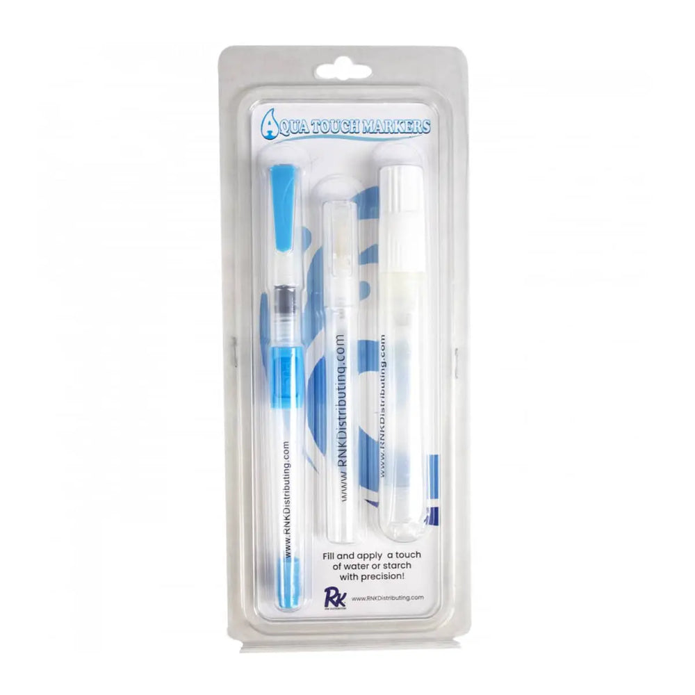 RNK Aqua Touch Markers; blue-tipped markers in blister packaging set of 2