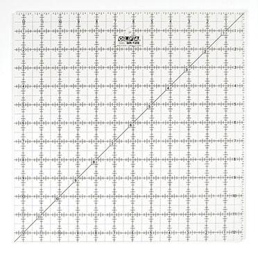 OLFA 12 1/2 inch x 12 1/2 inch Square Frosted Ruler (OQR12S)