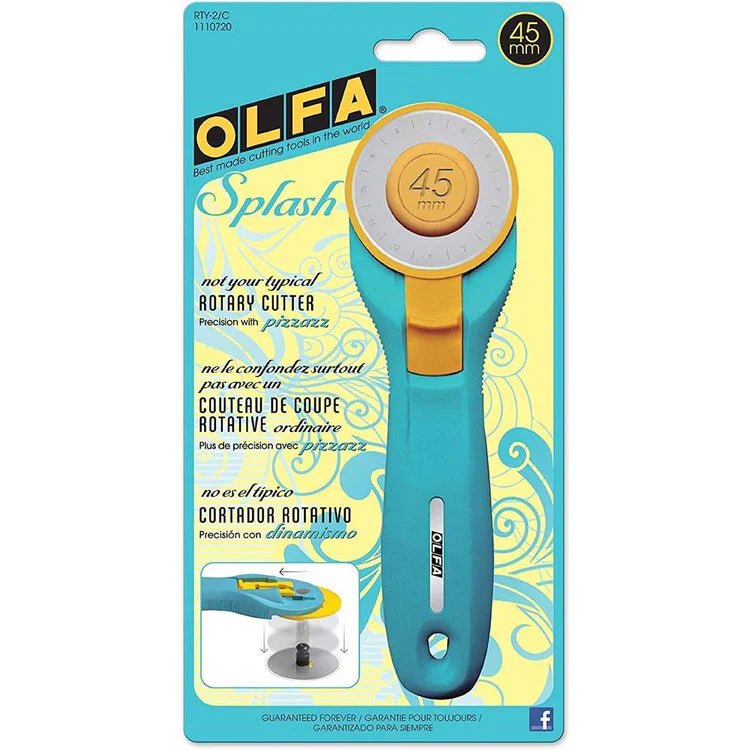 Olfa Splash Rotary Cutter 45mm - Sewingmachinesplus.com