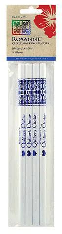 Roxanne Quilters Choice chalk pencils white 4-pack marking tools