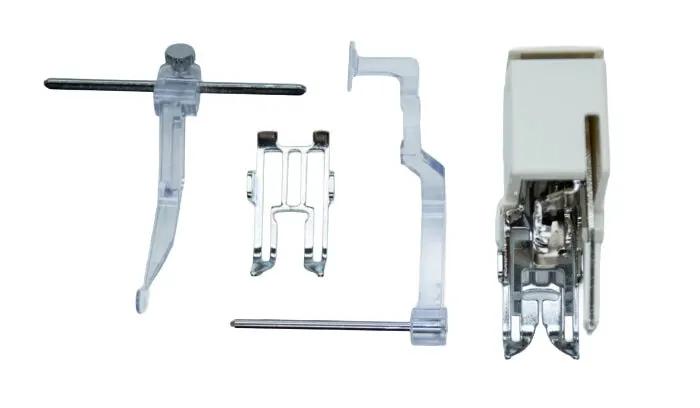 Handi Quilter Convertible Even-Feed Feet Set, 5-piece presser feet for sewing machines (metal/clear plastic)