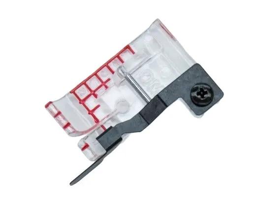 1/4 in Clear View Foot by Handi Quilter for HQ Stitch 610 & 710, transparent plastic with red measurement marks