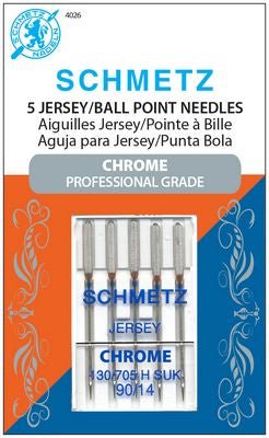 Schmetz 90/14 Chrome Jersey BallPoint Needles - 5 PK. (9447) BOX of 10 - Sewingmachinesplus.com