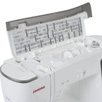 Janome Skyline 8 computerized sewing & quilting machine, white and gray with stitch-chart panel