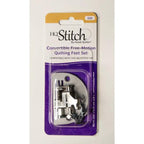 Handi Quilter HQ Stitch Convertible Free-Motion Quilting Feet Set with closed toe, open toe feet and darning plate