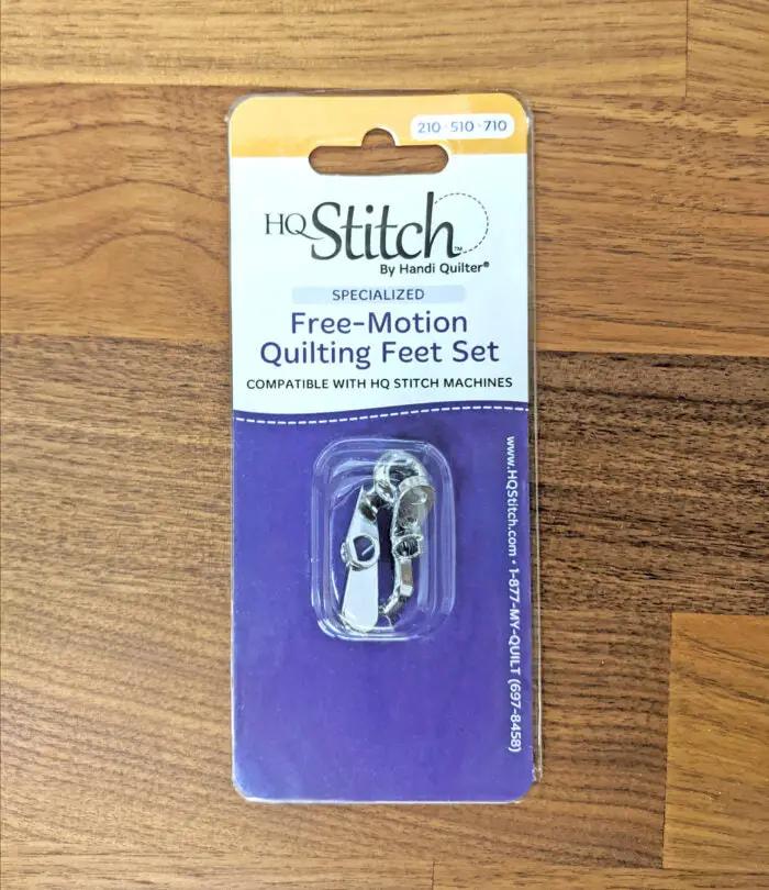 Handi Quilter Specialized Free-Motion Quilting Feet Set; silver presser feet, HQ Stitch compatible.