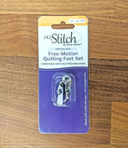 Handi Quilter Specialized Free-Motion Quilting Feet Set; silver presser feet, HQ Stitch compatible.