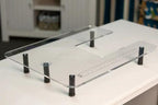 Extension table by Handi Quilter for HQ Stitch 510/610; clear acrylic with built-in ruler.