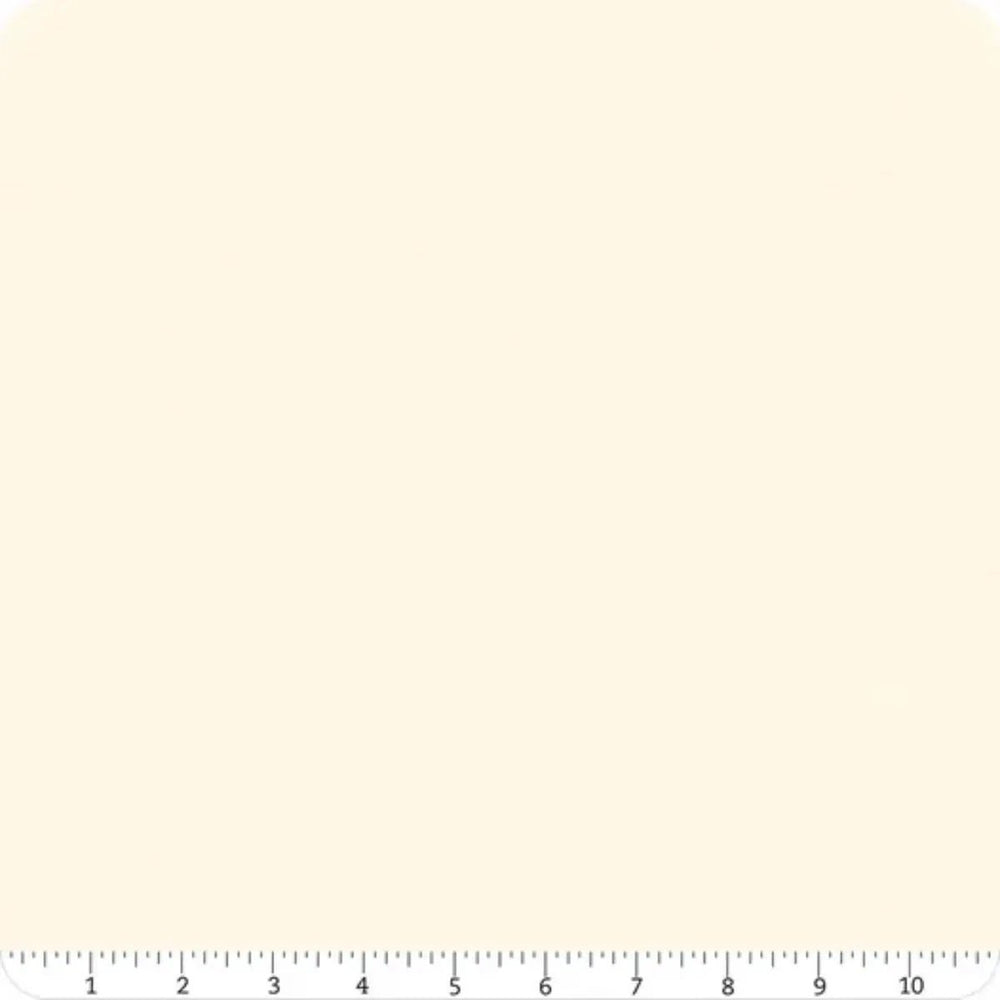 Moda Bella Solids Snow 9900 11 soft creamy off-white 100% cotton quilting fabric by the yard.
