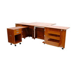 Kangaroo Sewing Furniture Dingo II and Aussie II Bundle Cabinet Set (Teak) - Sewingmachinesplus.com