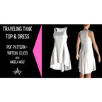 Angela Wolf Academy Traveling Tank & Dress PDF Pattern & Virtual Class - Sewingmachinesplus.com