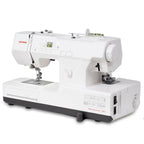 Janome SewSwitch 30 sewing and overlocker combo machine, white with control panel.