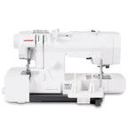 Janome SewSwitch 30 sewing and overlocker comb machine, white with visible presser feet.