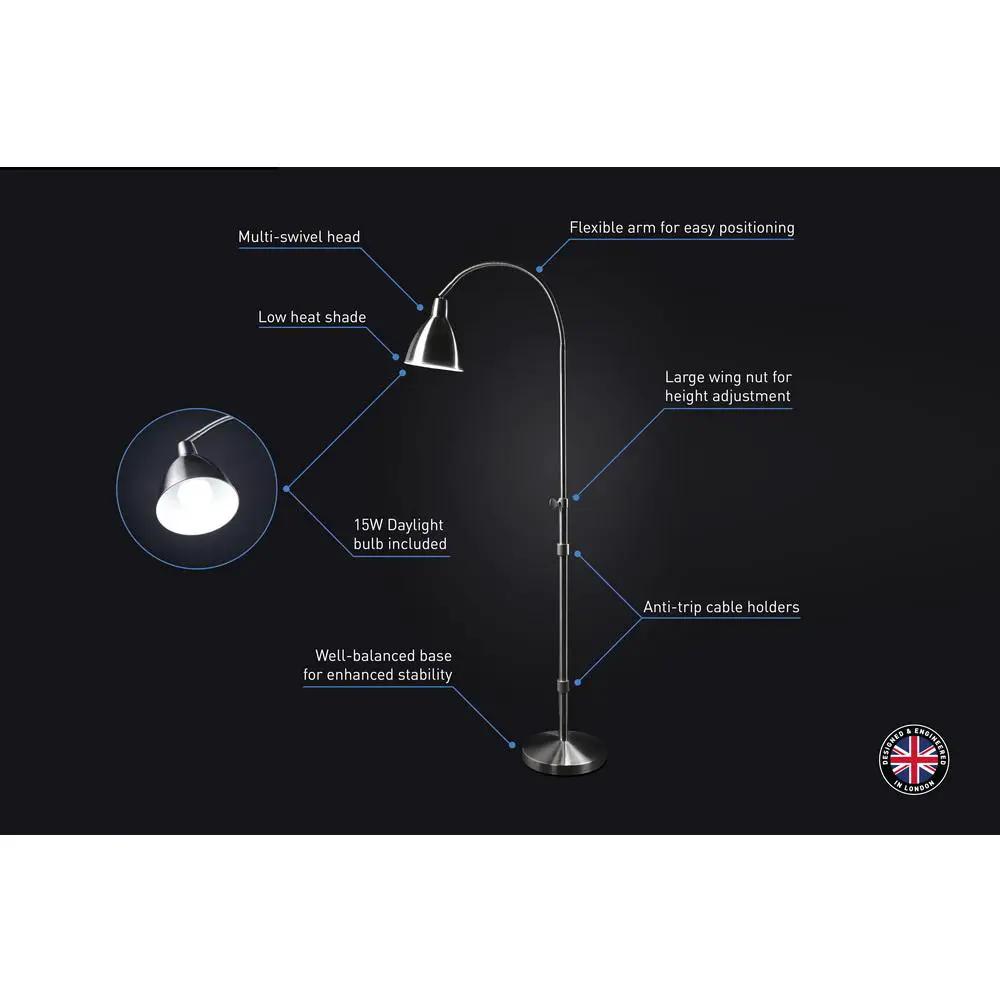Daylight Flexi - Vision Floor Lamp - Sewingmachinesplus.com