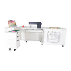 Kangaroo Sewing Furniture Outback XL Hydraulic Lift Sewing Cabinet (Available in Teak, White or Gray) - Sewingmachinesplus.com