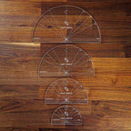 Handi Quilter Solid Half Circle Set (5) quilting rulers, clear acrylic