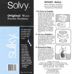 Sulky Solvy Original Water Soluble Stabilizer