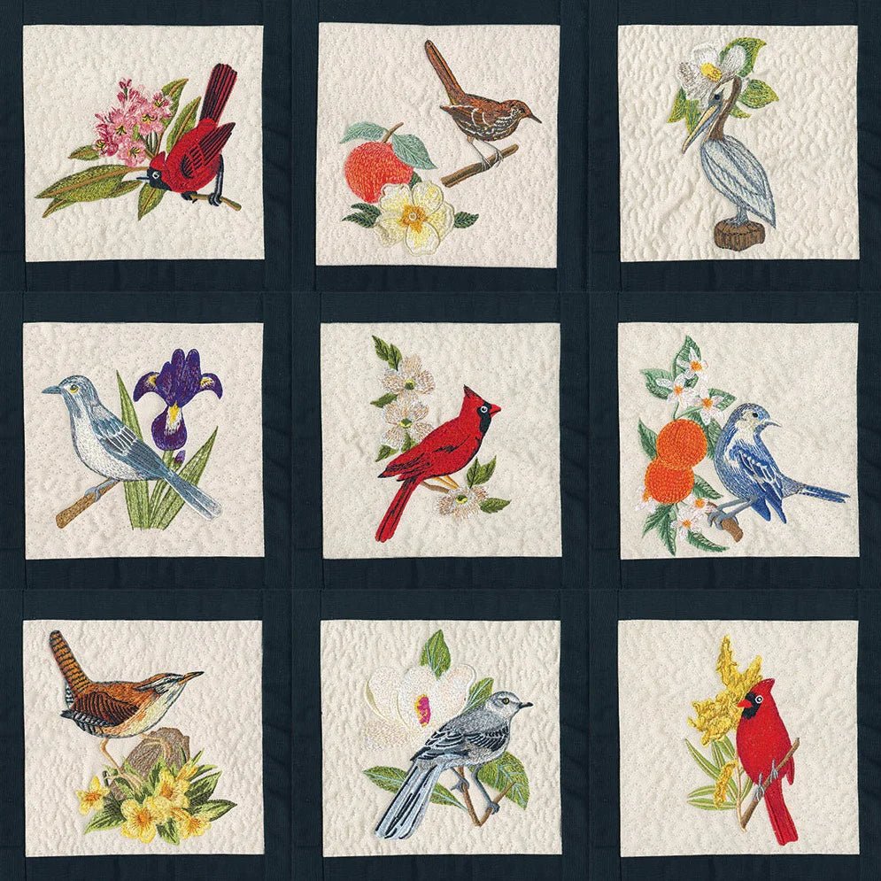 Anita Goodesign Birds and Flowers of the 50 States - Sewingmachinesplus.com