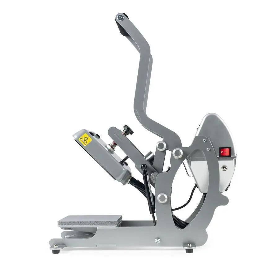 Hotronix LowRider Heat Press, gray/silver garment press with curved arm