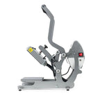 Hotronix LowRider Heat Press, gray/silver garment press with curved arm