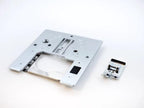 Handi Quilter 2-piece presser foot set: straight stitch foot with needle plate (HQ Stitch 210), silver metal