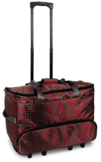 Janome Red Check Sewing Machine Trolley with Telescoping Handle