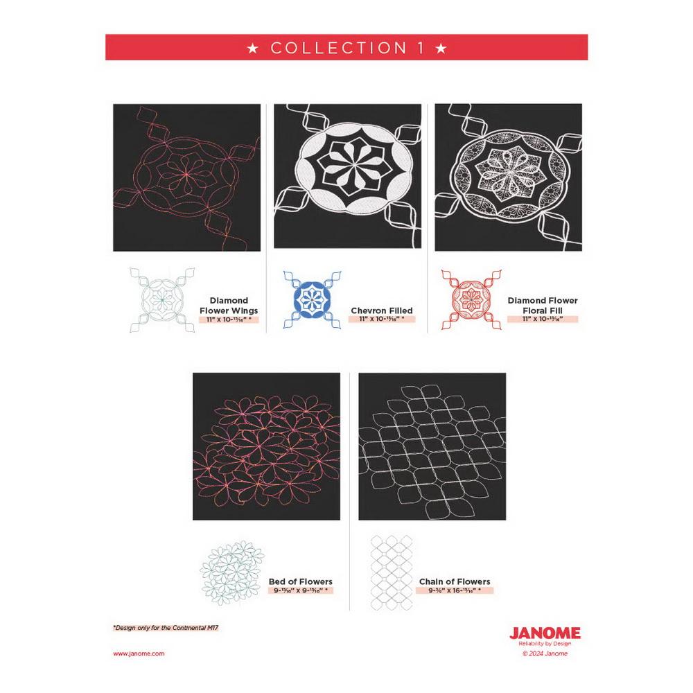 Janome High-Definition Embroidery Inspirations: Ruler Work Quilting Collection