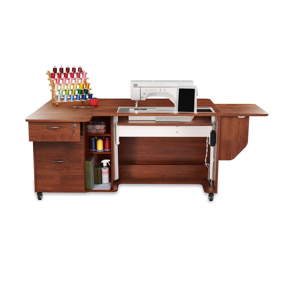 Sydney Lite Sewing Cabinet Electric Lift, Multiple Finishes Available - Sewingmachinesplus.com