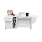 Sydney Lite XL Sewing Cabinet Hydraulic Lift, Multiple Finishes Available - Sewingmachinesplus.com