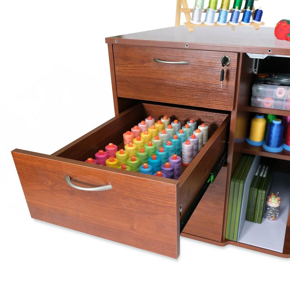 Sydney Lite Sewing Cabinet Electric Lift, Multiple Finishes Available - Sewingmachinesplus.com