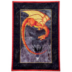 Embroidery Design: Anita Goodesign Dragon Tile Scene 133AGHD featuring an orange dragon on a tile with a red border.