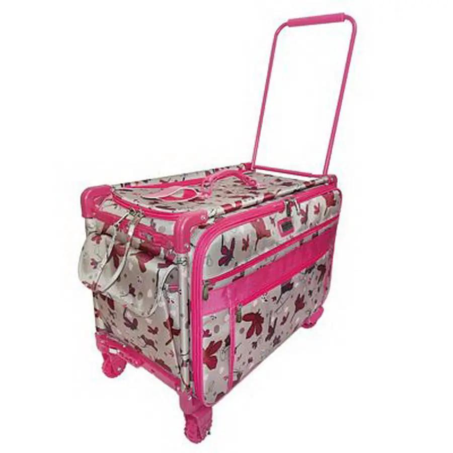 Tutto X - Large Machine on Wheels Daisies - Pink - Sewingmachinesplus.com