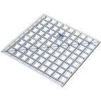 Grace TrueCut Original 9.5" x 9.5" square ruler, clear acrylic quilting ruler with grid marks