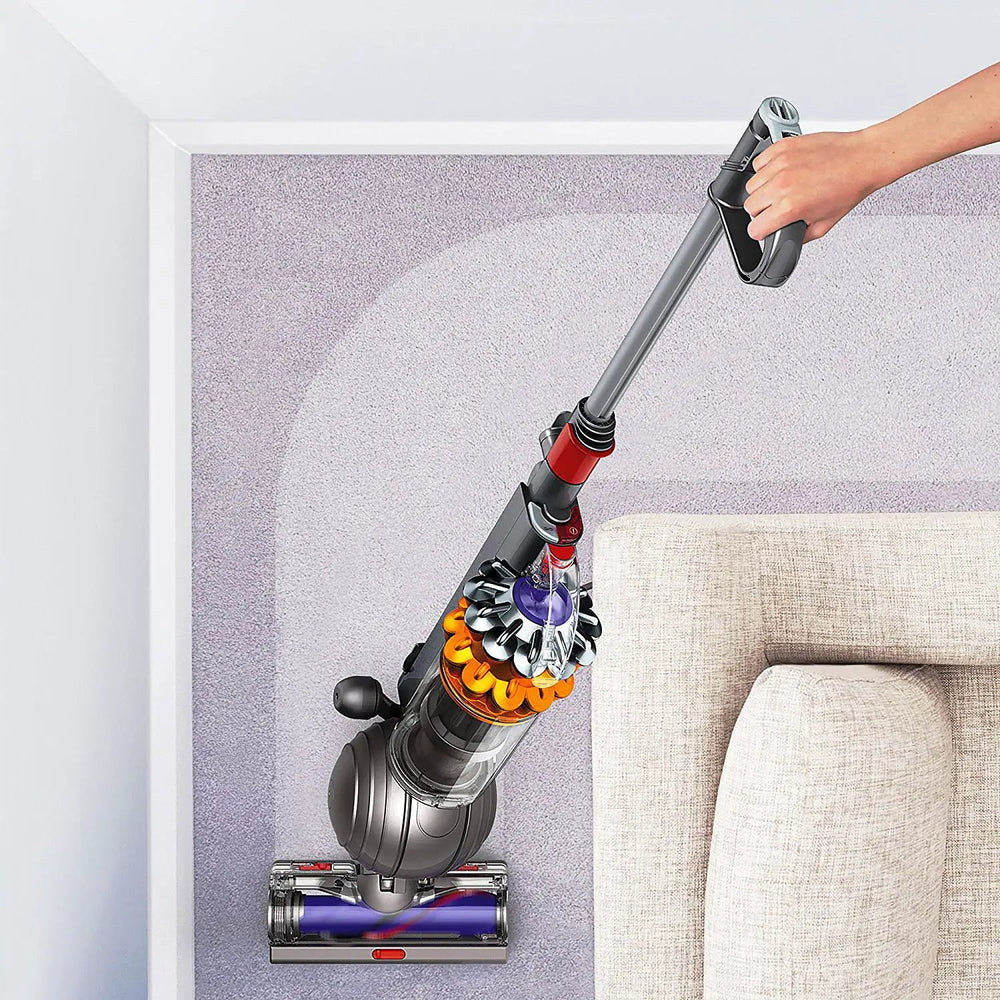 Dyson Small Ball Multifloor UP15MF Vacuum, gray canister with orange brush bar