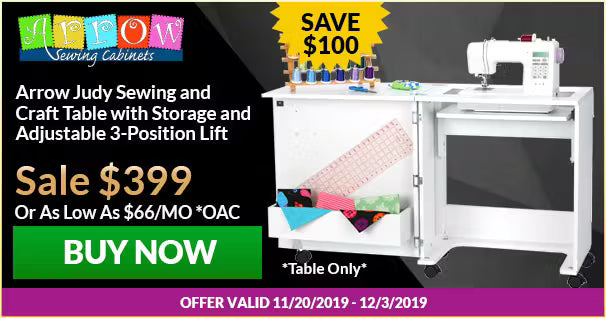 Promotional image of an Arrow Judy Sewing and Craft Table
