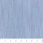 Space Dye Cloud yarn-dyed woven cotton fabric with soft blue tonal vertical texture by FIGO Fabrics.