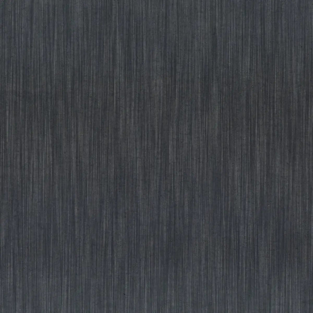 Space Dye Soot yarn-dyed woven cotton fabric with charcoal, black, and smoky gray vertical tonal texture.