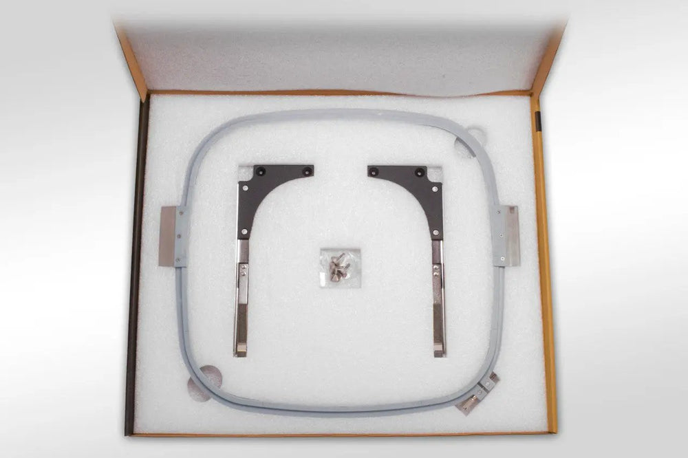 Melco XL 17x17 Hoop Kit- Maximum Sew Field is: 16.1 x 15.2
The Melco XL Hoop Arms are included in this kit.