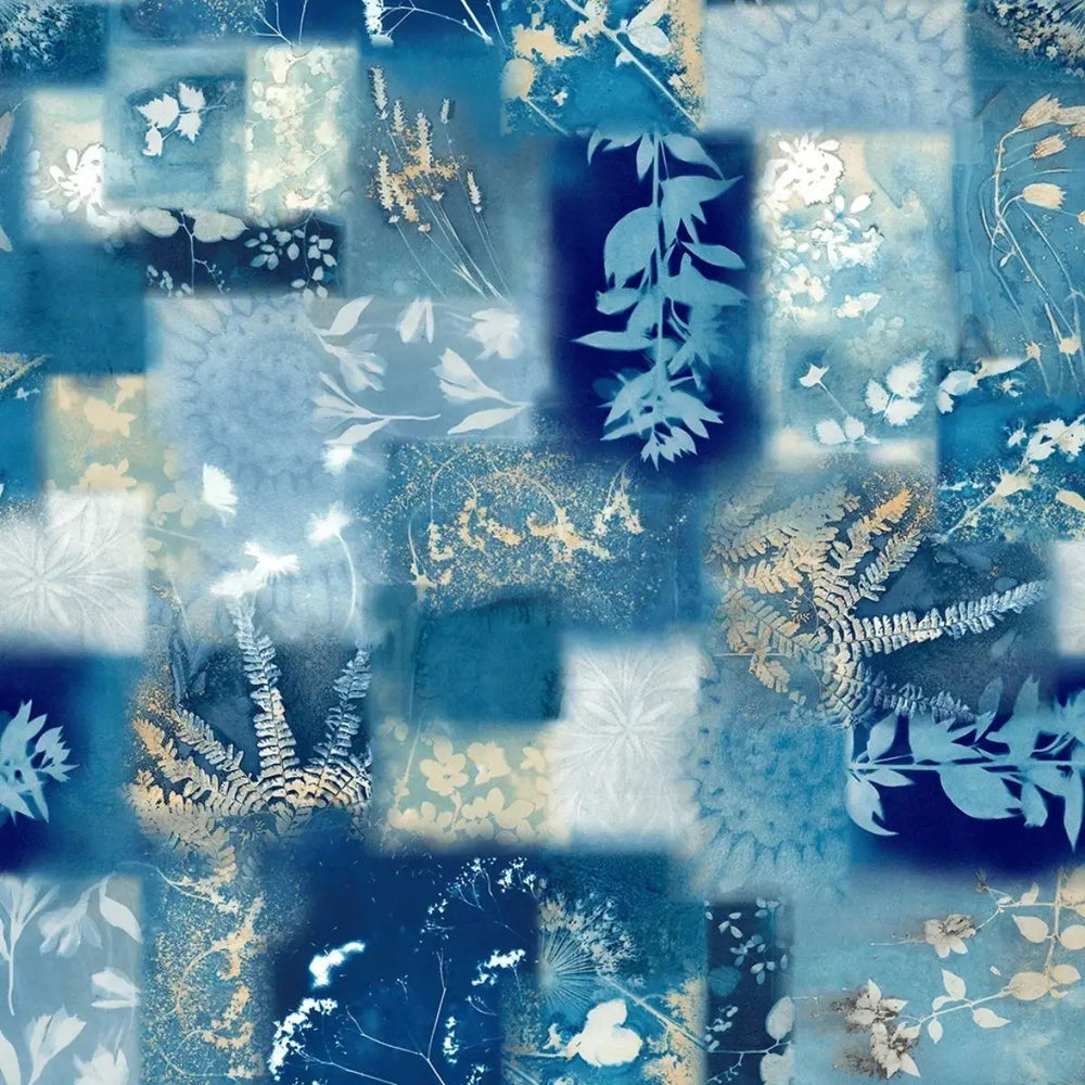 Naturescape Digital Patchwork Multi quilting fabric by Liz St. Andre for Clothworks, SKU Y4655-55