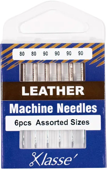Klasse Leather Assorted (80/12, 90/14) 6 Needles 5 Cassettes
