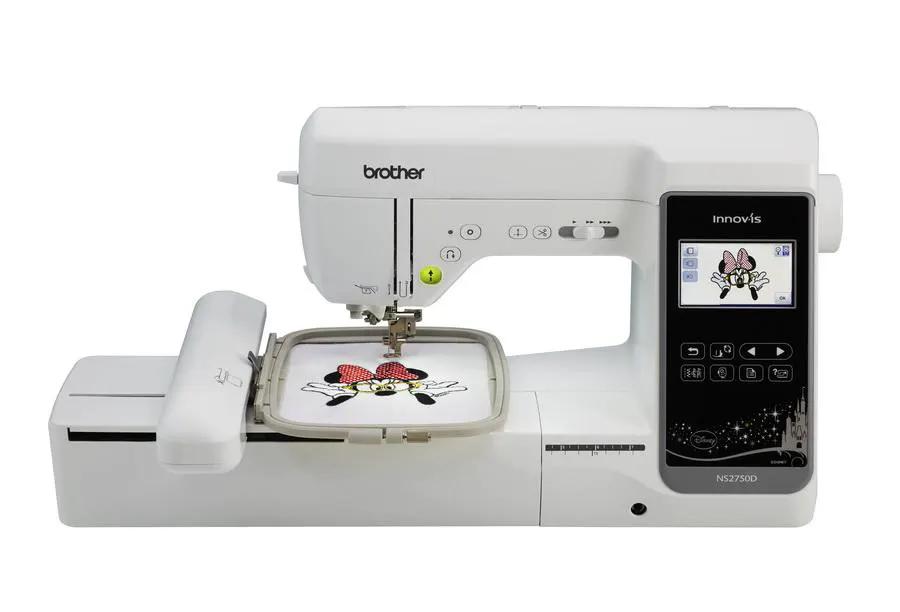 Brother Innov-is NS2750D combination sewing and embroidery machine, white with LCD touchscreen and embroidery hoop