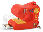 2.0 GB USB Flash Drive - Sewing Machine Key Chain