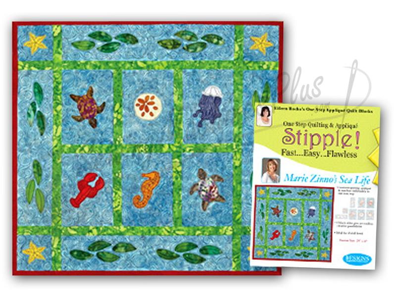Stipple! Marie Zinnos Sea Life Designs in Machine Embroidery