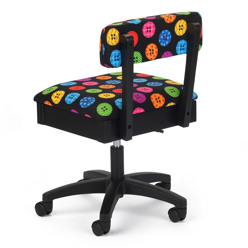 Arrow Height Adjustable Hydraulic Sewing Chair H8013 (Button Fabric)