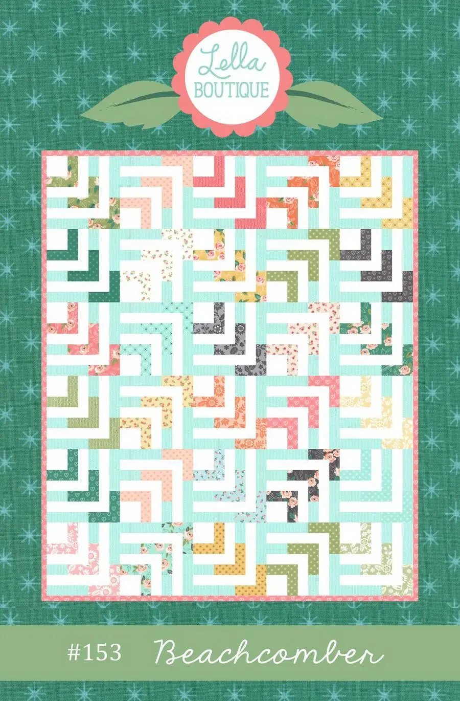 Lella Boutique Beach Comber Quilt Fabric Kit in pastel patchwork design