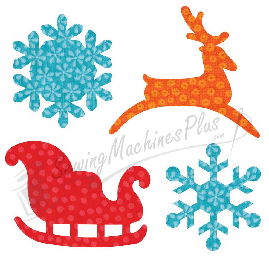 AccuQuilt GO! Sleigh & Snowflakes - 55322